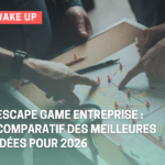 Escape game entreprise en équipe autour d’une enquête immersive, comparatif des meilleures idées de team building pour 2026